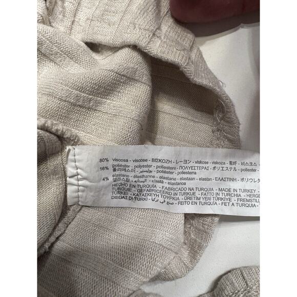 Zara Women's Maxi Dress Knit Bodycon Sleeveless Beige Tan Size S - Picture 4 of 6